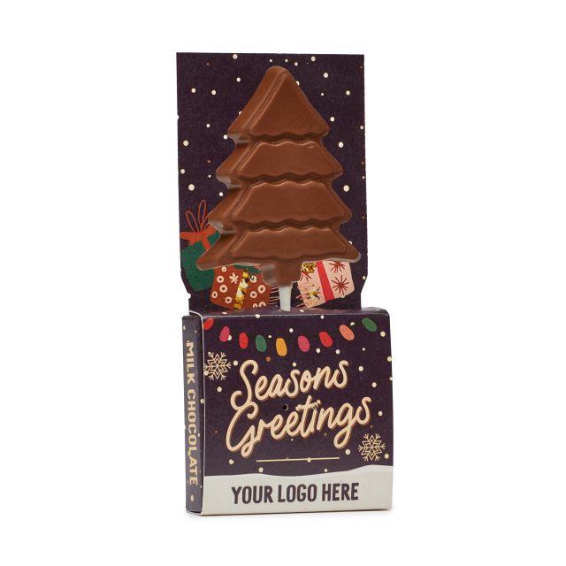 Winter Collection `25 – Eco Lolly Box – Milk Chocolate³ – Christmas Tree Lolly